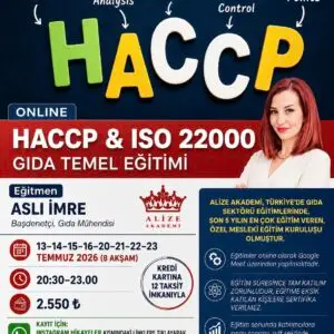 HACCP ISO 22000 GIDA TEMEL EĞİTİMİ