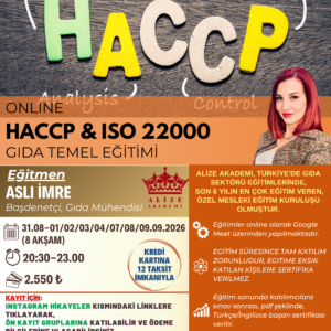 HACCP ISO 22000 GIDA TEMEL EĞİTİMİ