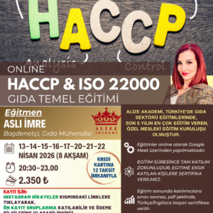 HACCP ISO 22000 GIDA TEMEL EĞİTİMİ