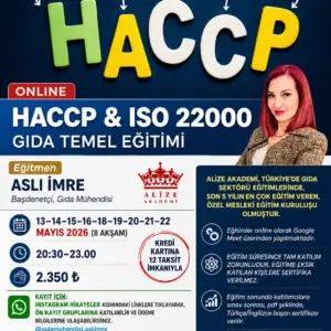 HACCP ISO 22000 GIDA TEMEL EĞİTİMİ